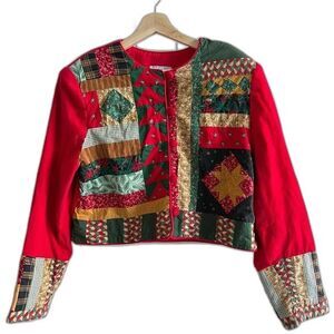 Vintage Calico Collectibles patchwork Christmas jacket
